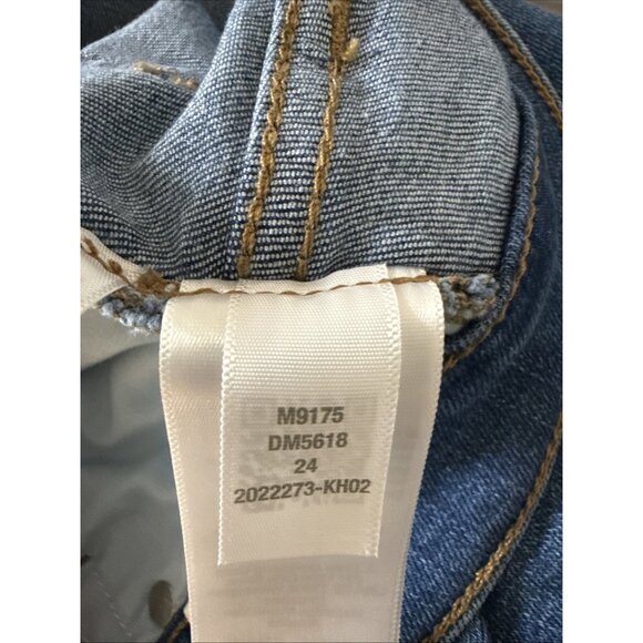 MADEWELL Size 24 Cali Demi Boot Cut Blue Jeans Denim Raw Hem Stretch Medium Wash - Picture 13 of 13